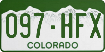 CO license plate 097HFX