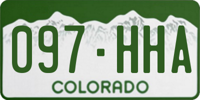 CO license plate 097HHA