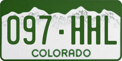 CO license plate 097HHL