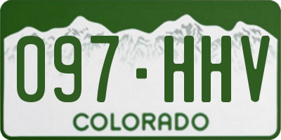 CO license plate 097HHV