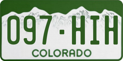 CO license plate 097HIH