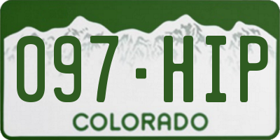CO license plate 097HIP