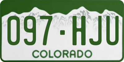 CO license plate 097HJU