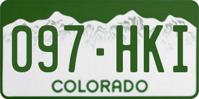 CO license plate 097HKI