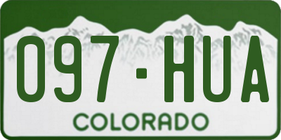 CO license plate 097HUA