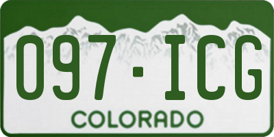 CO license plate 097ICG