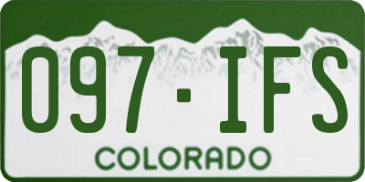 CO license plate 097IFS