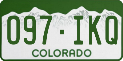 CO license plate 097IKQ