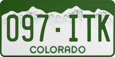 CO license plate 097ITK