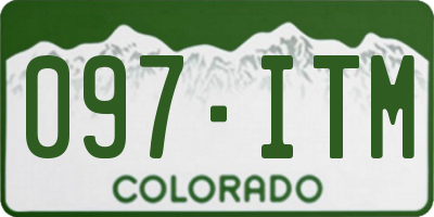CO license plate 097ITM