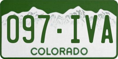CO license plate 097IVA