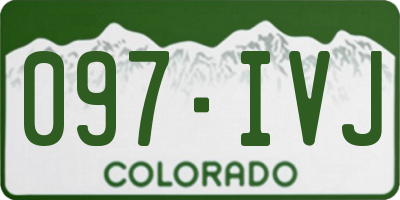 CO license plate 097IVJ