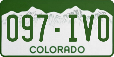CO license plate 097IVO