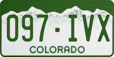 CO license plate 097IVX