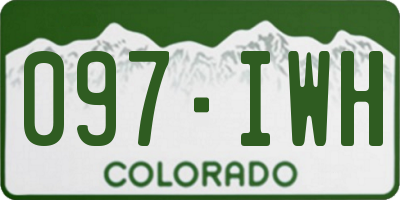CO license plate 097IWH