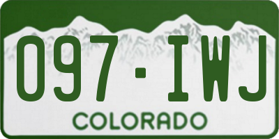 CO license plate 097IWJ