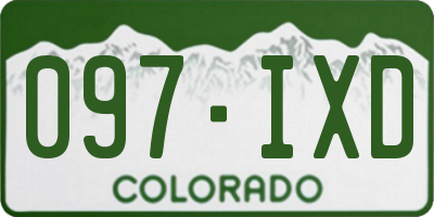 CO license plate 097IXD