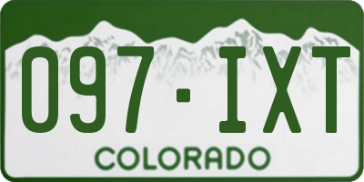CO license plate 097IXT