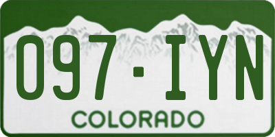 CO license plate 097IYN
