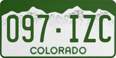 CO license plate 097IZC