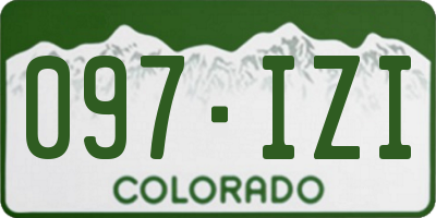 CO license plate 097IZI