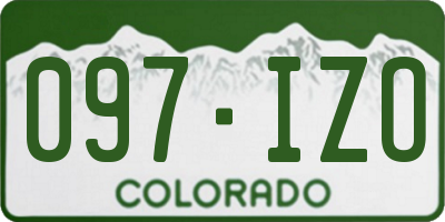 CO license plate 097IZO