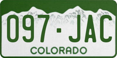 CO license plate 097JAC