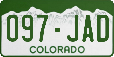CO license plate 097JAD