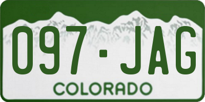 CO license plate 097JAG