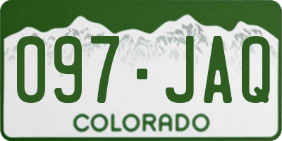 CO license plate 097JAQ