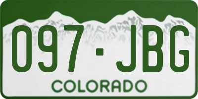 CO license plate 097JBG