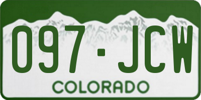 CO license plate 097JCW