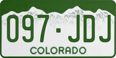 CO license plate 097JDJ