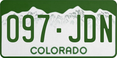 CO license plate 097JDN