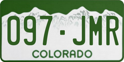 CO license plate 097JMR