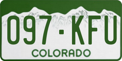 CO license plate 097KFU