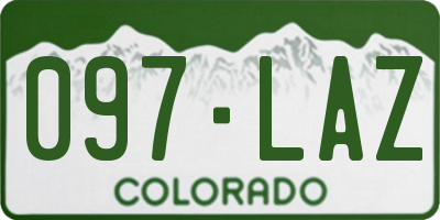CO license plate 097LAZ