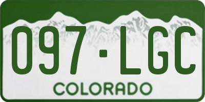 CO license plate 097LGC