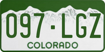 CO license plate 097LGZ