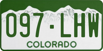 CO license plate 097LHW