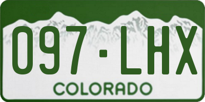 CO license plate 097LHX