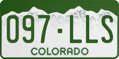 CO license plate 097LLS
