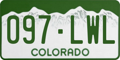 CO license plate 097LWL