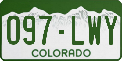 CO license plate 097LWY