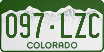 CO license plate 097LZC
