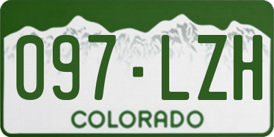 CO license plate 097LZH