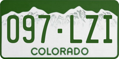 CO license plate 097LZI