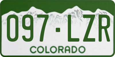 CO license plate 097LZR