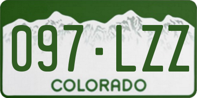 CO license plate 097LZZ