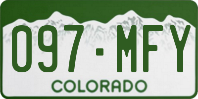 CO license plate 097MFY